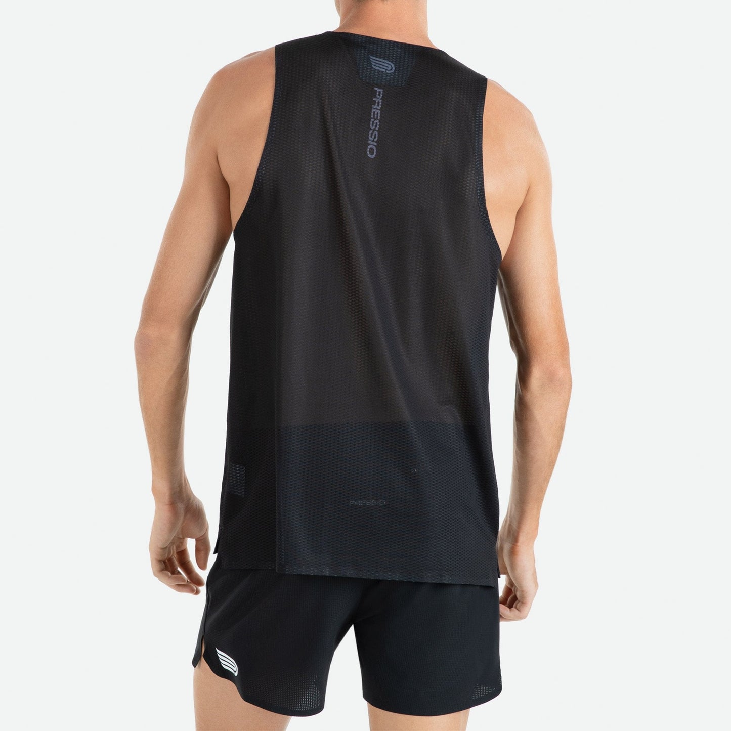 Áo Chạy Bộ Nam Pressio Arahi Singlet - Đen (Black)