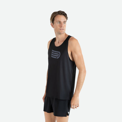 Áo Chạy Bộ Nam Pressio Arahi Singlet - Đen (Black)