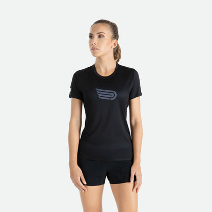 Áo Chạy Bộ Nữ Pressio Ārahi Tee - Đen (Black)