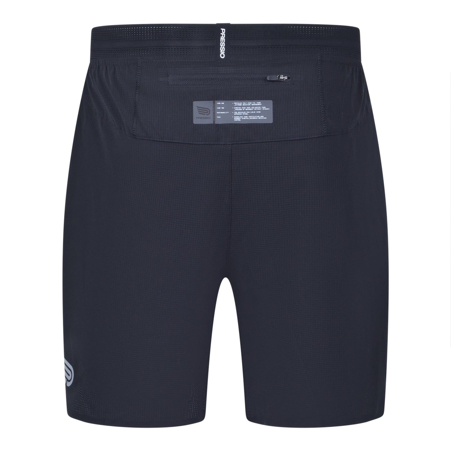 Quần chạy bộ Nam Pressio Ārahi 6.5" Short - Đen (Black/Silver)