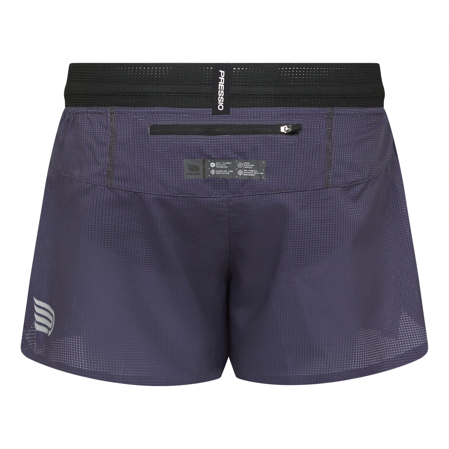 Quần chạy bộ Nữ Pressio Ārahi 3" Shorts - Tím (Dark Grey)