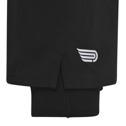 Quần chạy bộ Nam Pressio Core 2in1 Compression Short - Đen (Black)