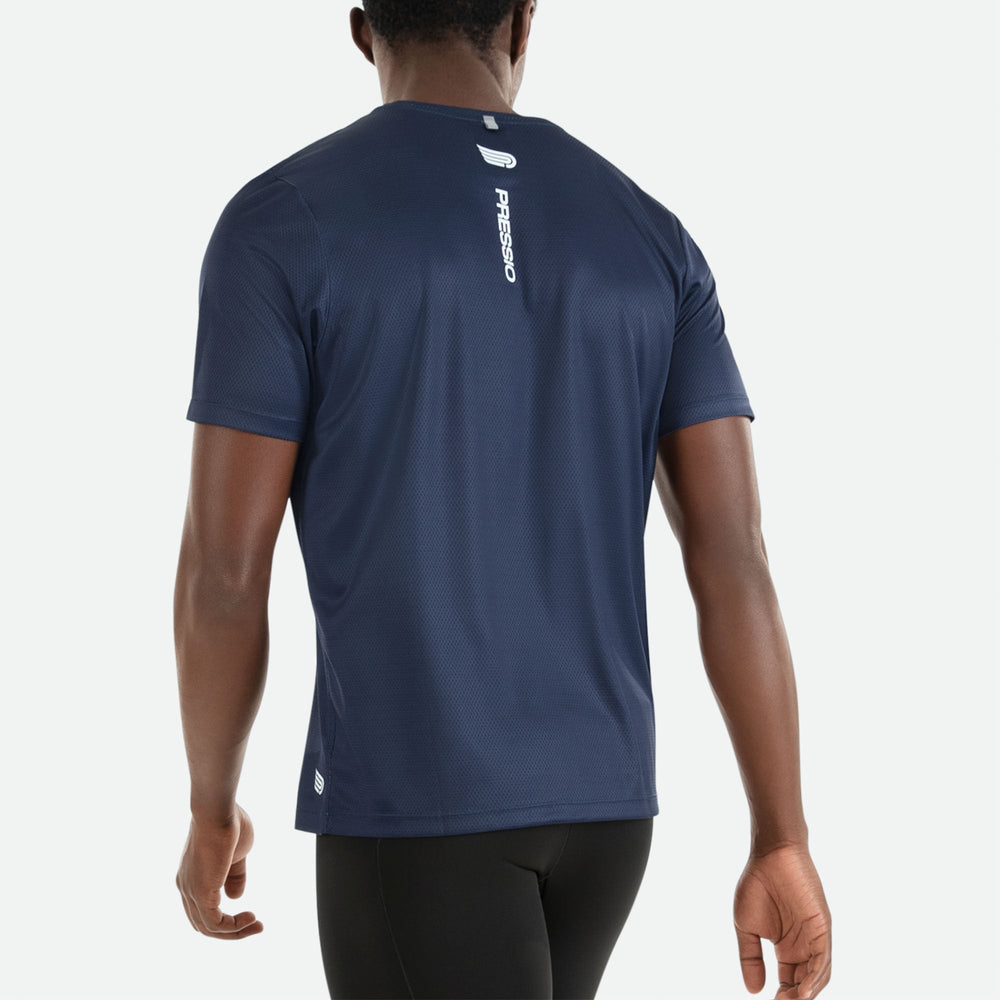 Áo chạy bộ Nam Pressio Hapai Top - Xanh đen (Navy)