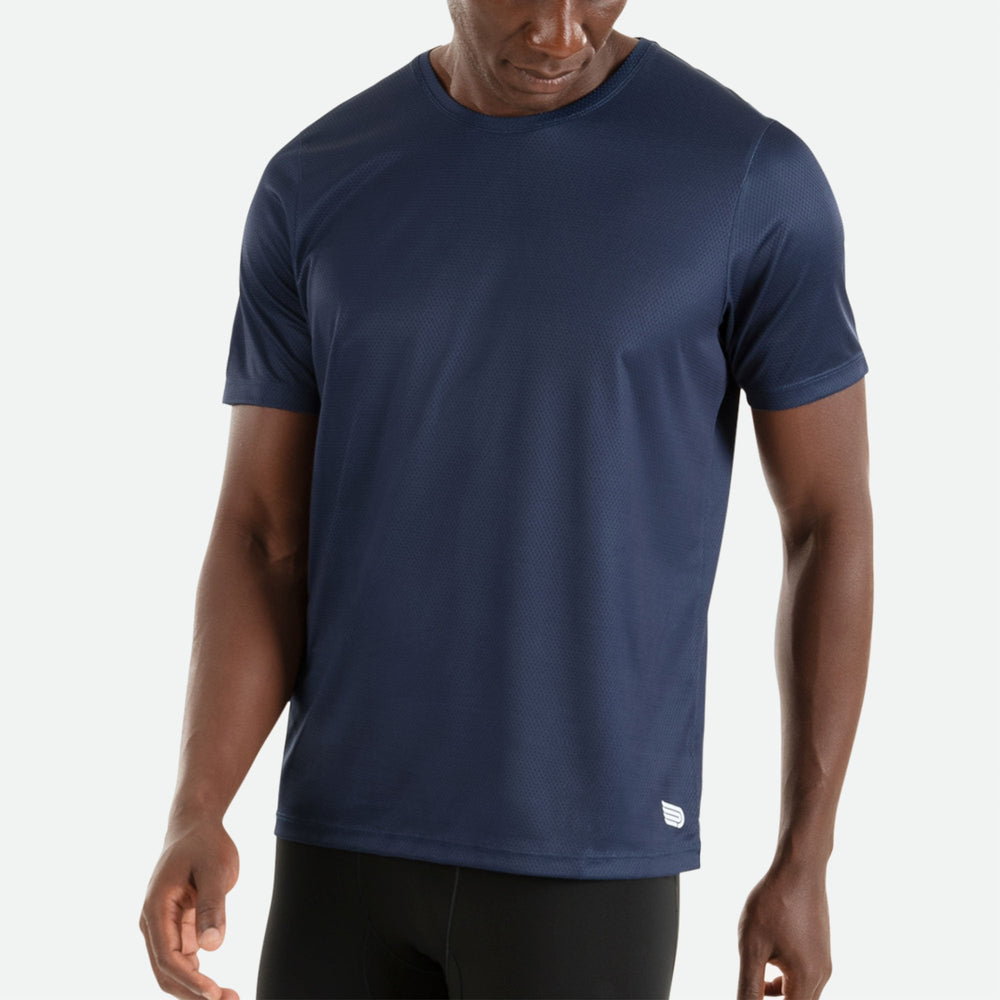 Áo chạy bộ Nam Pressio Hapai Top - Xanh đen (Navy)
