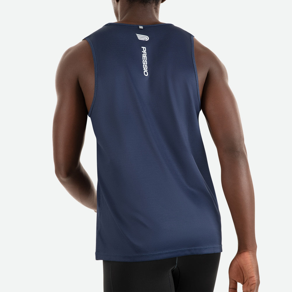 Áo chạy bộ Nam Pressio Hapai Singlet - Xanh đen (Navy)