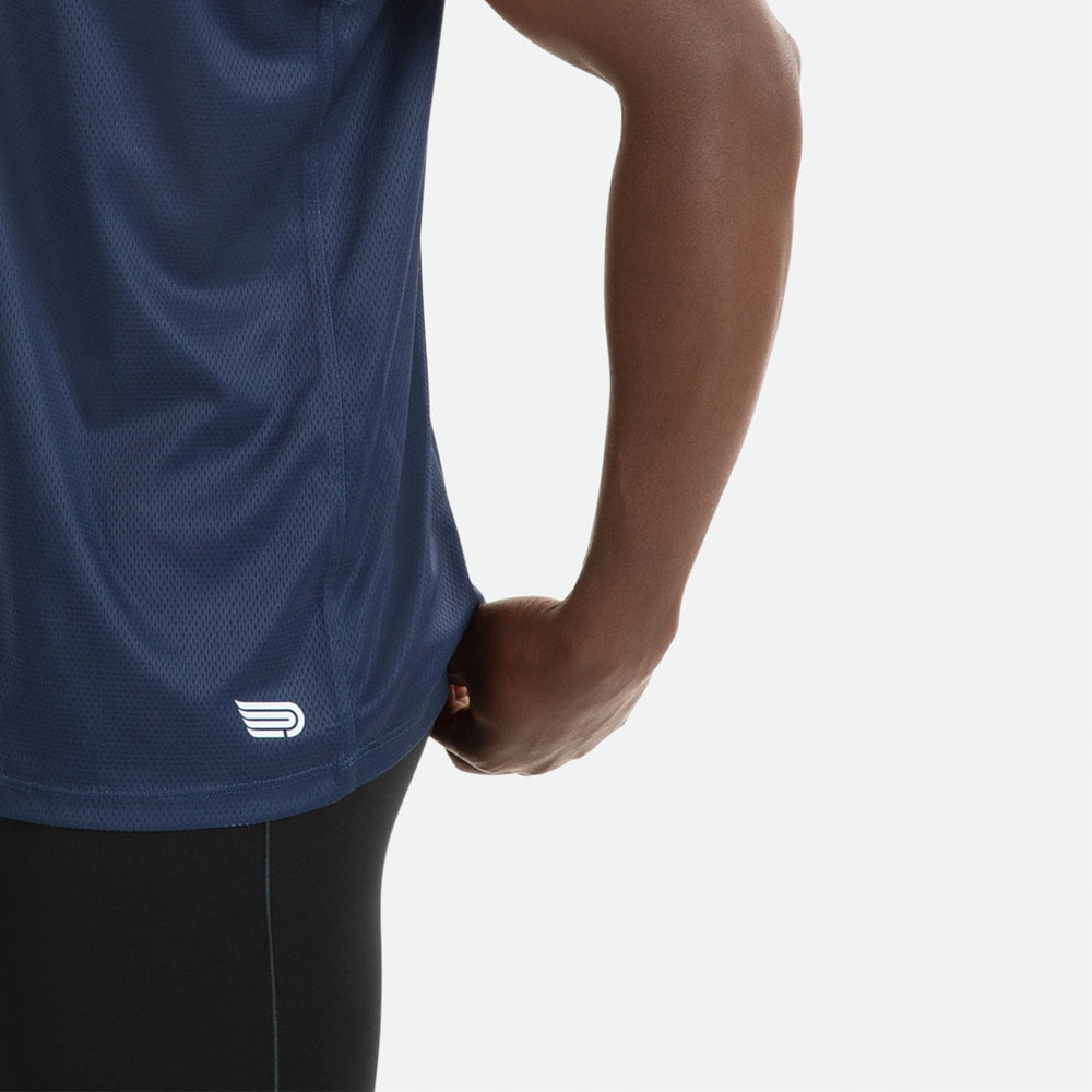Áo chạy bộ Nam Pressio Hapai Singlet - Xanh đen (Navy)