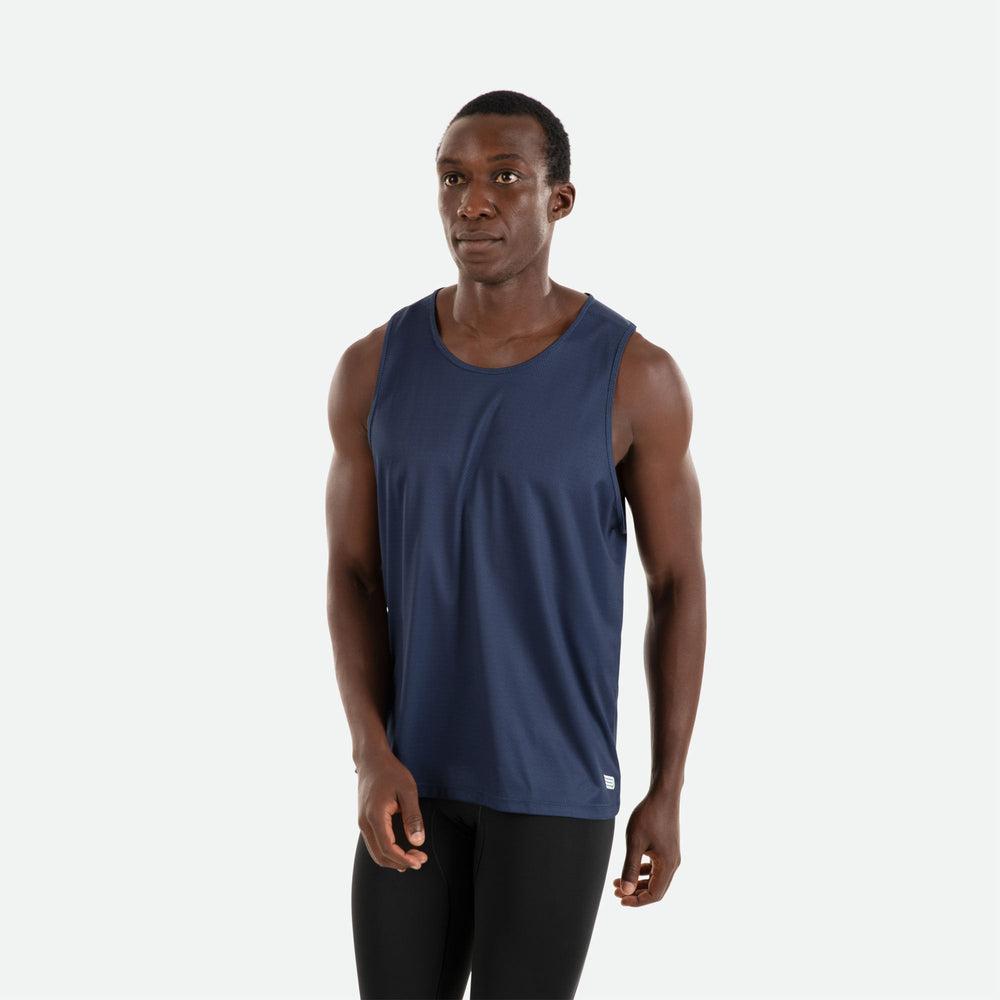 Áo chạy bộ Nam Pressio Hapai Singlet - Xanh đen (Navy)