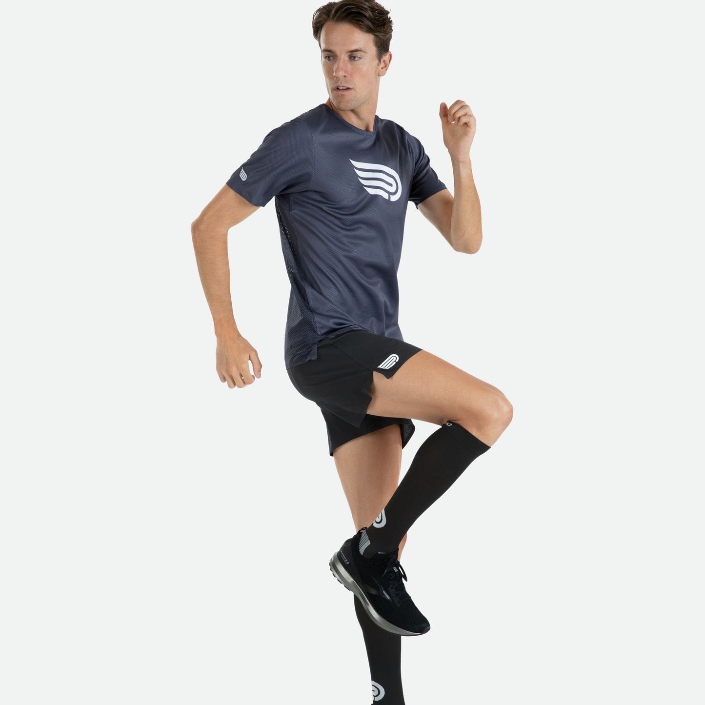 Áo Chạy Bộ Nam Pressio Arahi S/S Tee - Xám (Grey)