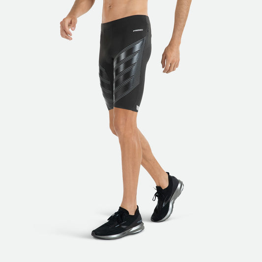 Quần Bó Cơ Chạy Bộ Nam Pressio Power Run Short - Đen (Black)
