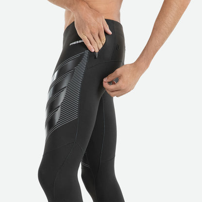 Quần bó cơ Nam Pressio Power Run Tight - Đen (Black)