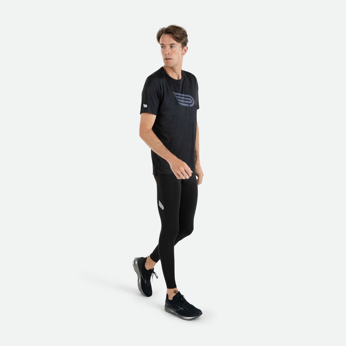 Quần chạy bộ Nam Pressio Equilibrium Run Tight - Đen (Black)