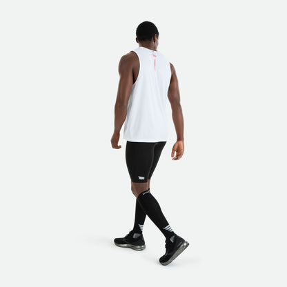 Áo chạy bộ Nam Pressio Hapai Singlet - Trắng/Đỏ (White/Red)