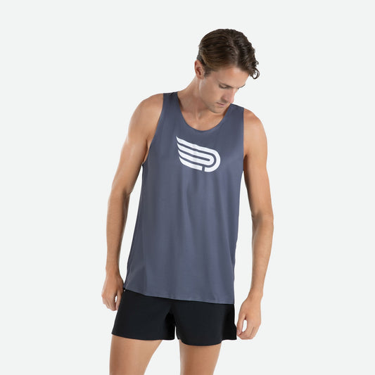 Áo Chạy Bộ Nam Pressio Arahi Singlet - Xám (Grey)