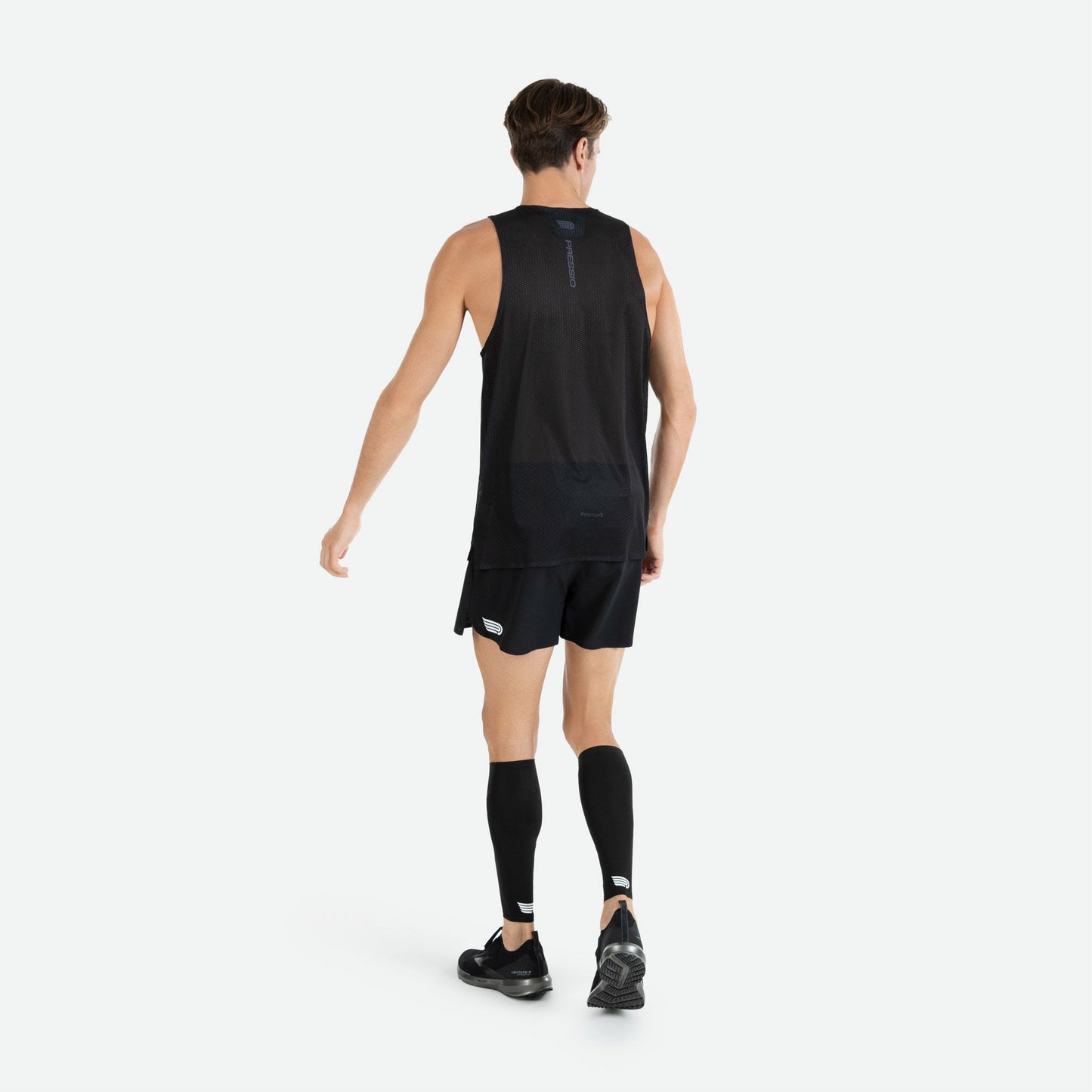 Áo Chạy Bộ Nam Pressio Arahi Singlet - Đen (Black)