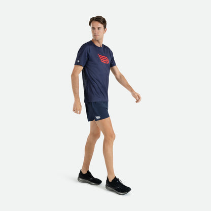 Áo chạy bộ Nam Pressio Arahi S/S Tee - Xanh (Navy)