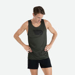Áo chạy bộ Nam Pressio Arahi Singlet - Xanh Đen (Green)