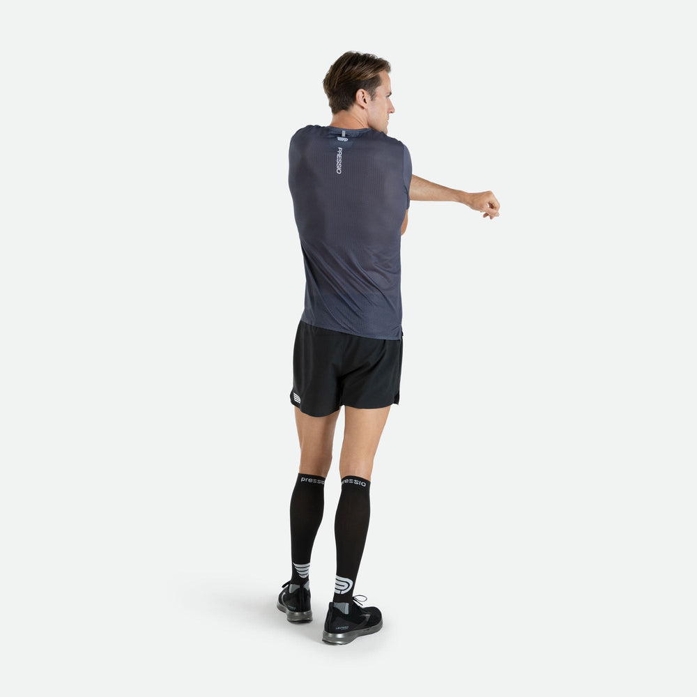 Áo chạy bộ Nam Pressio Arahi S/S Tee - Xám (Grey)