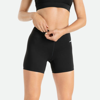 Quần Chạy Bộ Nữ Pressio 3'' Compression Short | Mid Rise - Đen (Black)