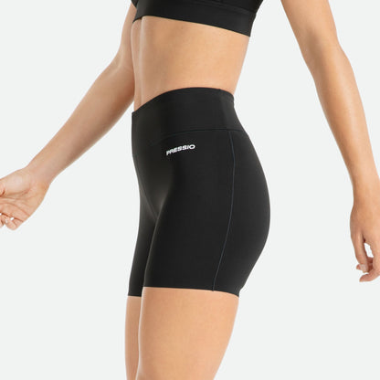 Quần Chạy Bộ Nữ Pressio 3'' Compression Short | Mid Rise - Đen (Black)