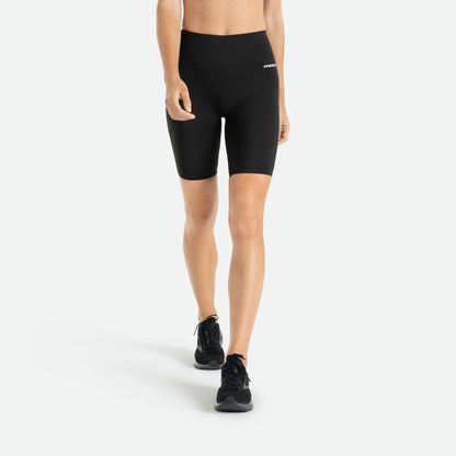 Quần Chạy Bộ Nữ Pressio 5'' Compression Short | Mid Rise - Đen (Black)