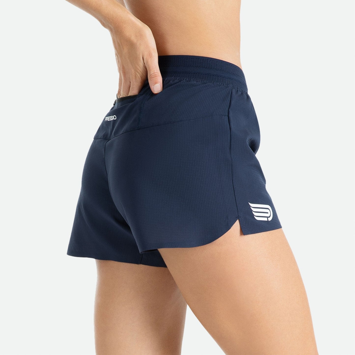 Quần Chạy Bộ Nữ Pressio Arahi 3" Short - Xanh (Navy)