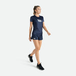 Quần chạy bộ Nữ Pressio Arahi 3" Short - Xanh (Navy)