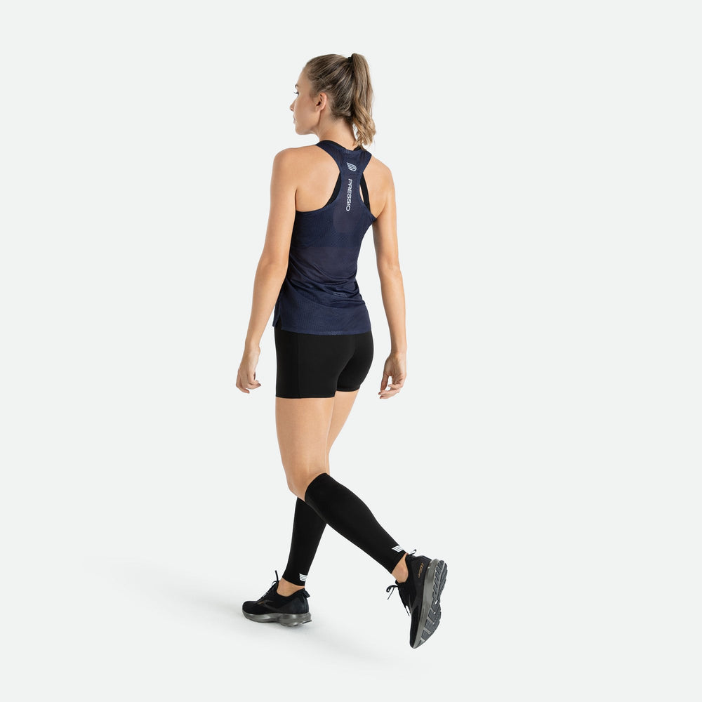 Áo chạy bộ Nữ Pressio Arahi Singlet - Xanh (Navy)