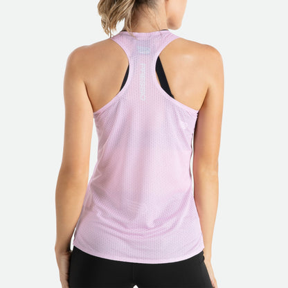 Áo Chạy Bộ Nữ Pressio Arahi Singlet - Hồng (Pink/White)