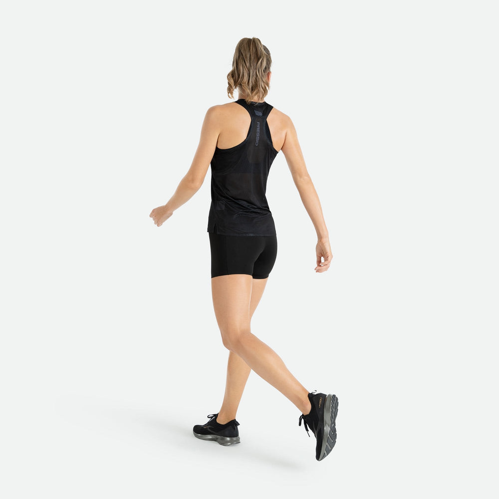 Áo chạy bộ Nữ Pressio Arahi Singlet - Đen (Black)