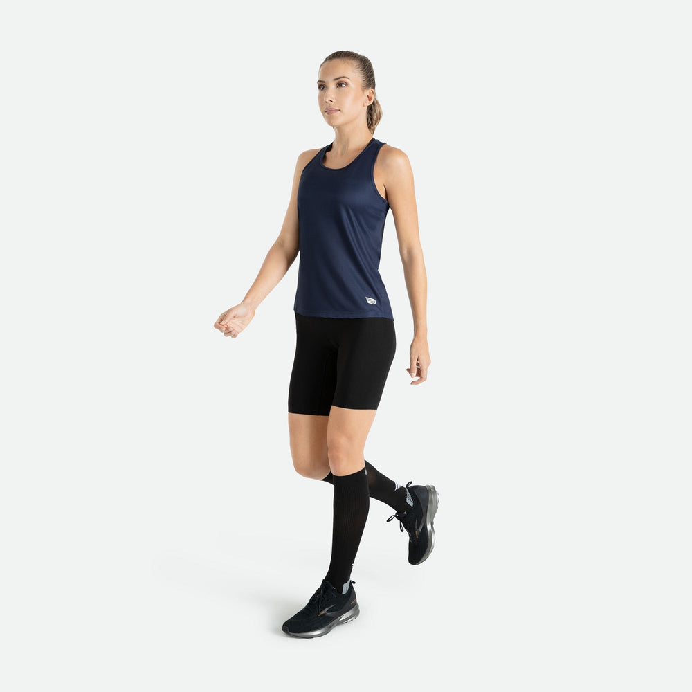 Áo chạy bộ Nữ Pressio Hapai Singlet - Xanh (Navy)