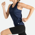 Áo chạy bộ Nữ Pressio Hapai Singlet - Xanh (Navy)