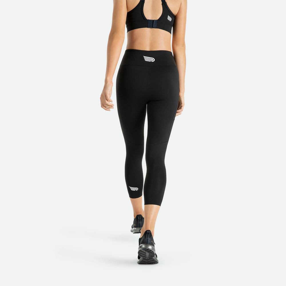 Quần dài bó cơ Nữ Pressio 7/8s Compression Tight | High Rise - Đen  (Black)