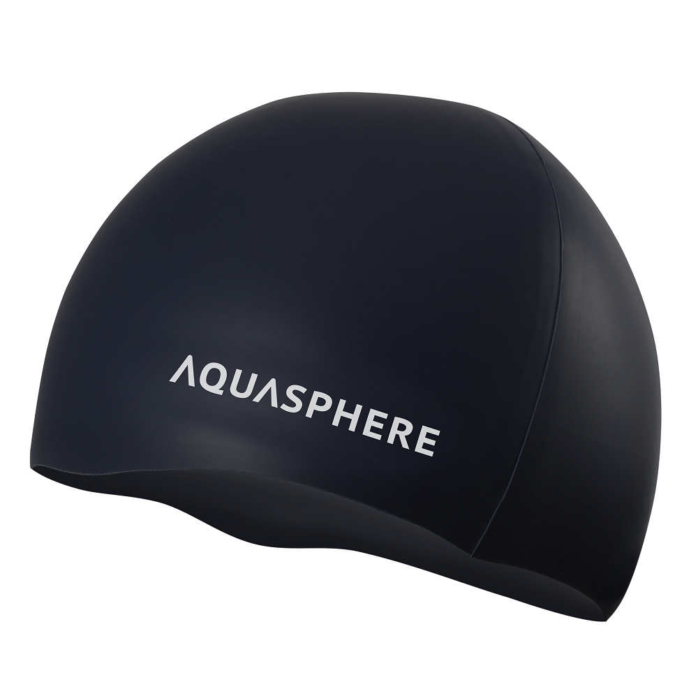 Mũ bơi Aqua Sphere Plain Silicone Cap - Đen/Trắng (Black/White)