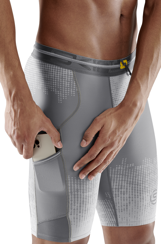 Quần Ngắn Bó Cơ Nam SKINS Compression 3-Series - Dot Fade Grey