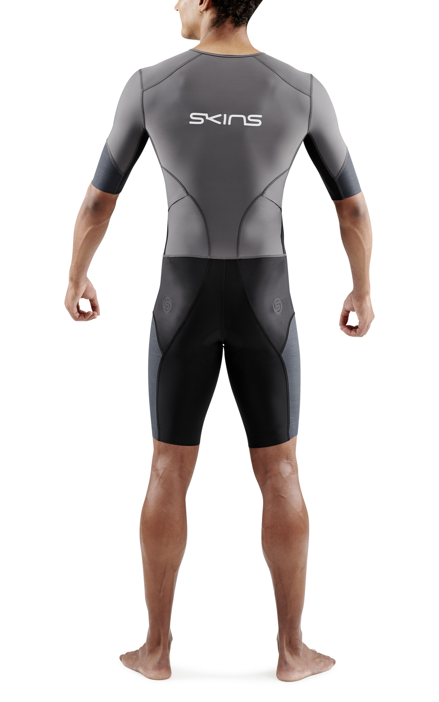 Đồ Ba môn Nam SKINS Men's TRI Elite S/S Tri Suit - Charcoal/Carbon