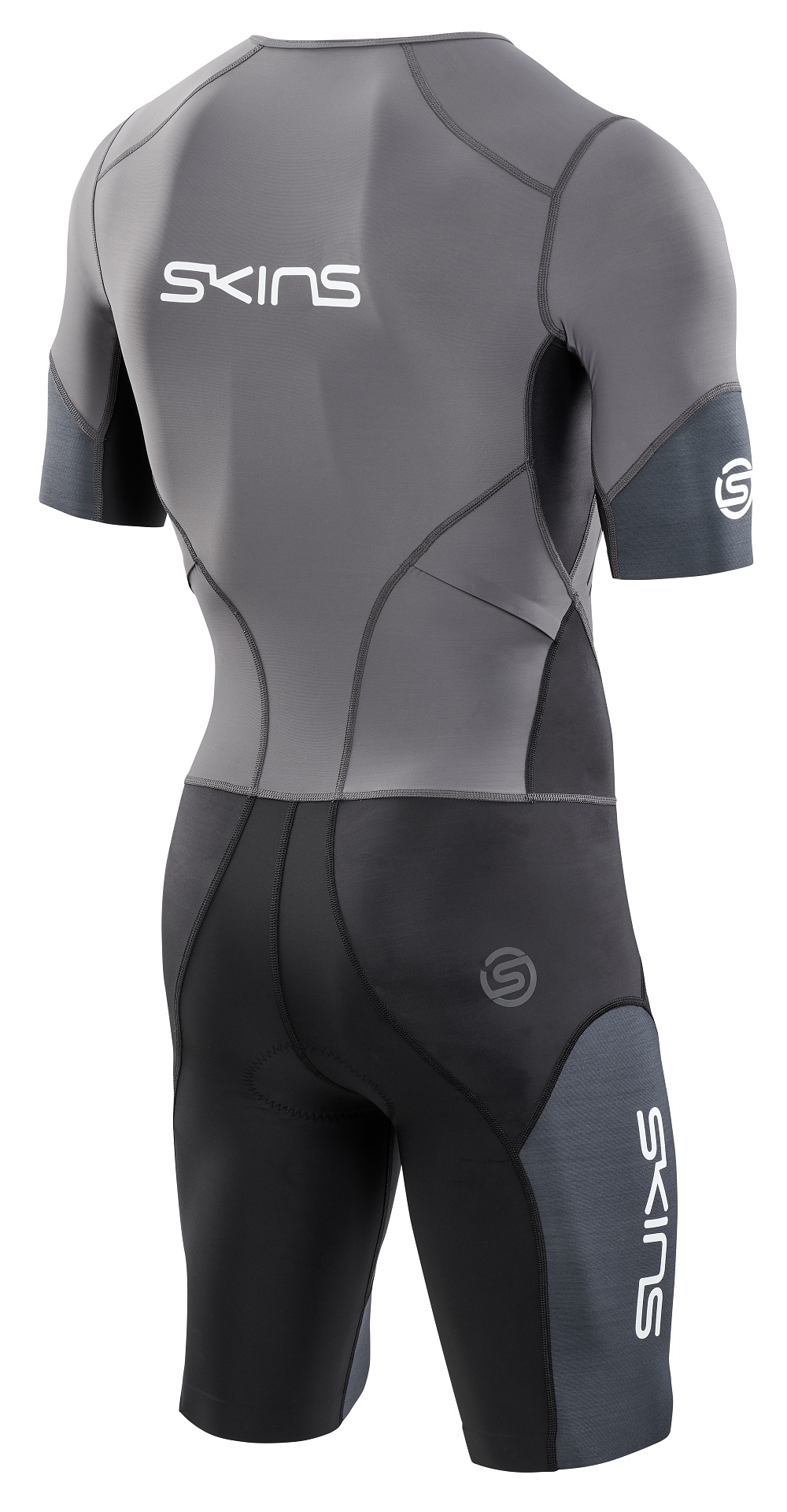 Đồ Ba môn Nam SKINS Men's TRI Elite S/S Tri Suit - Charcoal/Carbon