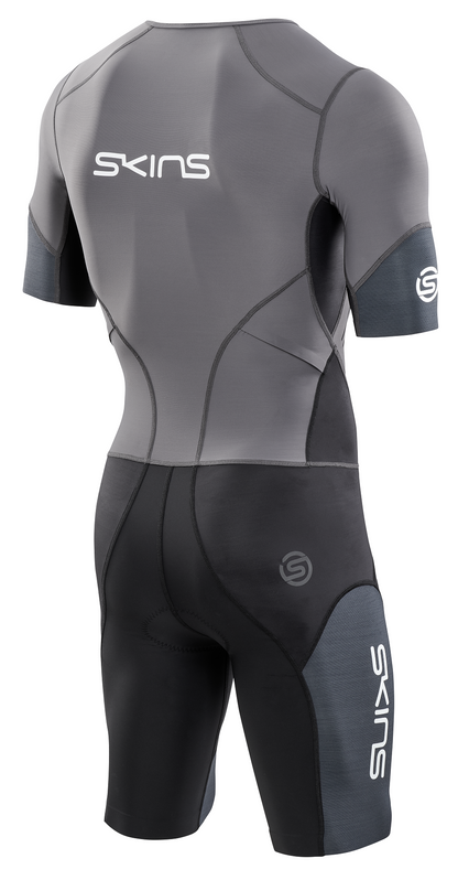 Đồ Ba môn Nam SKINS Men's TRI Elite S/S Tri Suit - Charcoal/Carbon