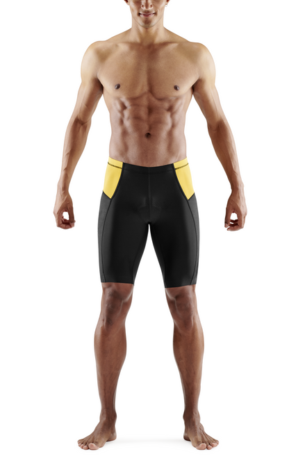 Quần Ba môn Nam Skins Tri Brand H/Tights - Đen (Black/Zest)