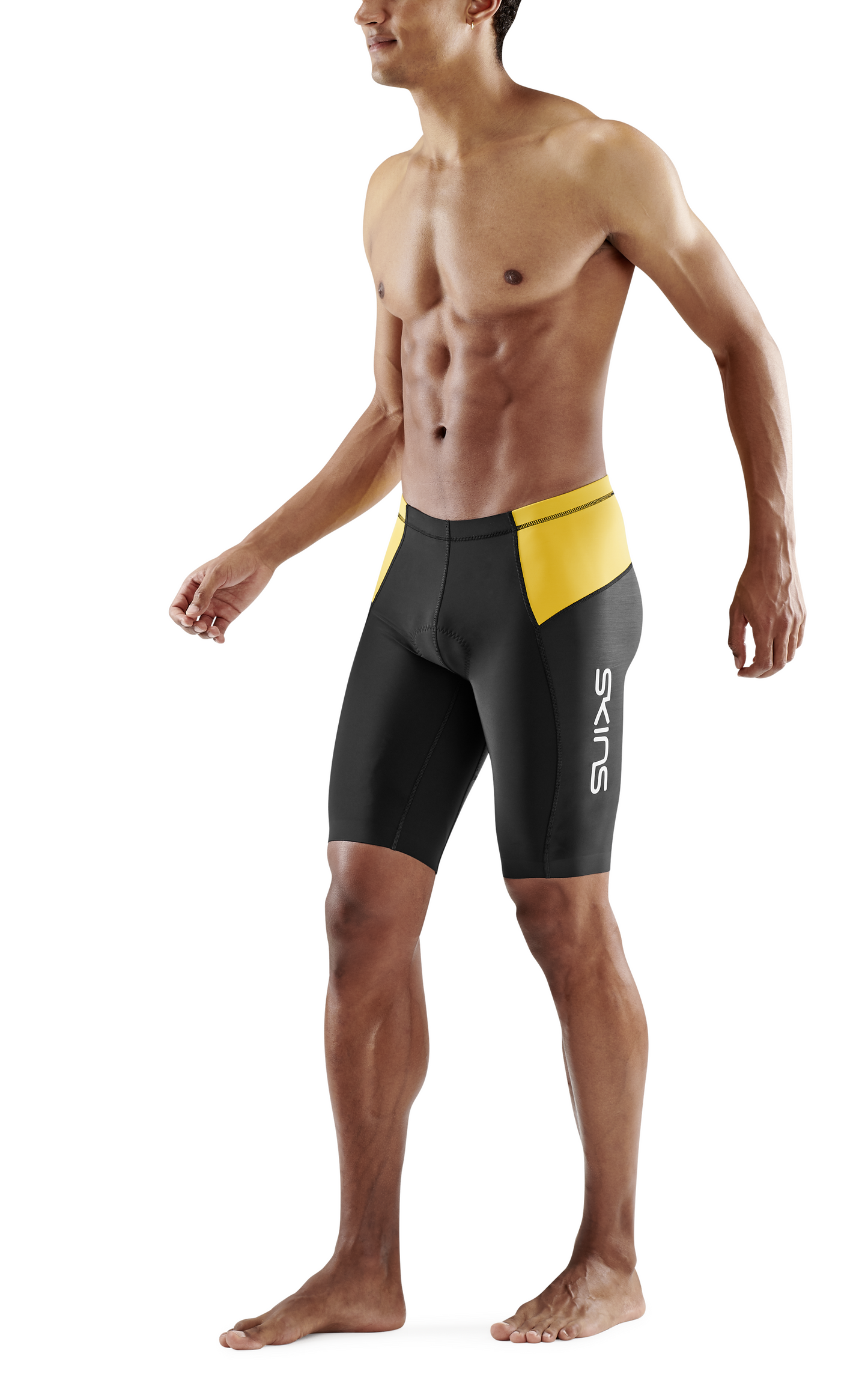 Quần Ba môn Nam Skins Tri Brand H/Tights - Đen (Black/Zest)