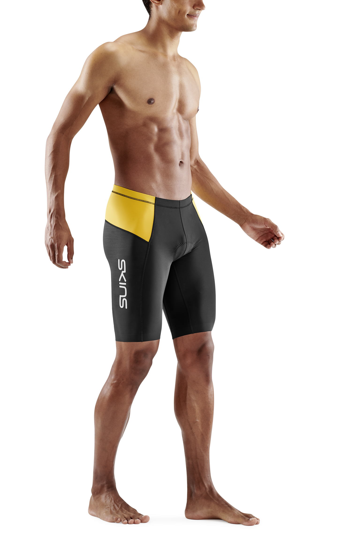 Quần Ba môn Nam Skins Tri Brand H/Tights - Đen (Black/Zest)