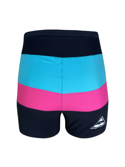 Quần Chạy Bộ Nữ UGLOW Women's Short - Đen/Xanh/Hồng