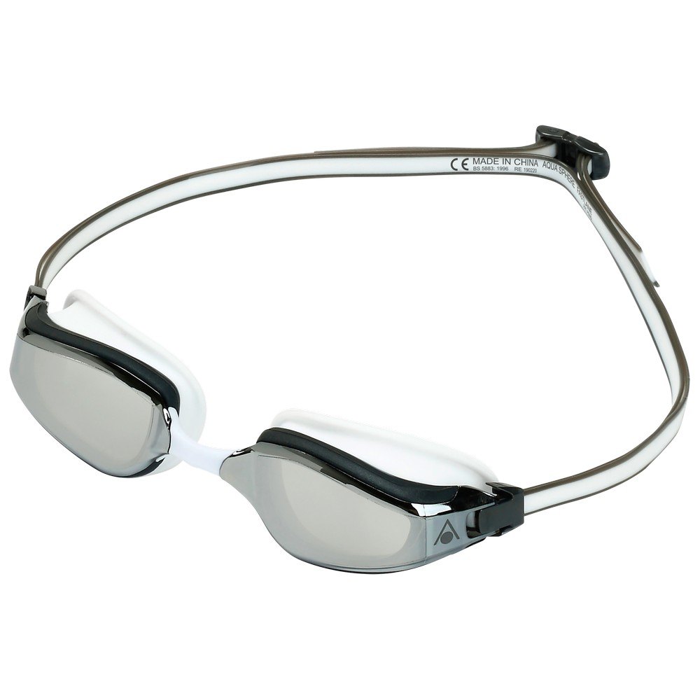 Aqua Sphere Fastlane A1 - White/Grey: Silver Titanium Mirrored