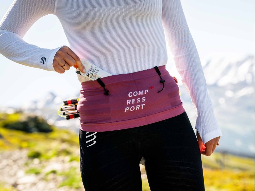 Đai chạy bộ Compressport Unisex Free Belt Pro - Hồng (Deco Rose)