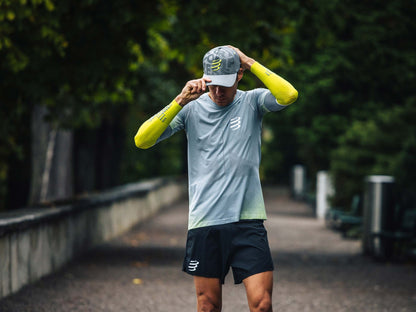 Băng bảo vệ ống tay Compressport Unisex's Arm Force Ultralight - Vàng (Lime/Grey)