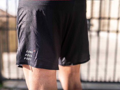 Quần chạy bộ Nam Compressport Performance Short - Đen (Black)