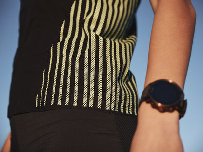 Áo chạy bộ Nữ Compressport Performance Singlet - Đen (Black/Paradise Green)