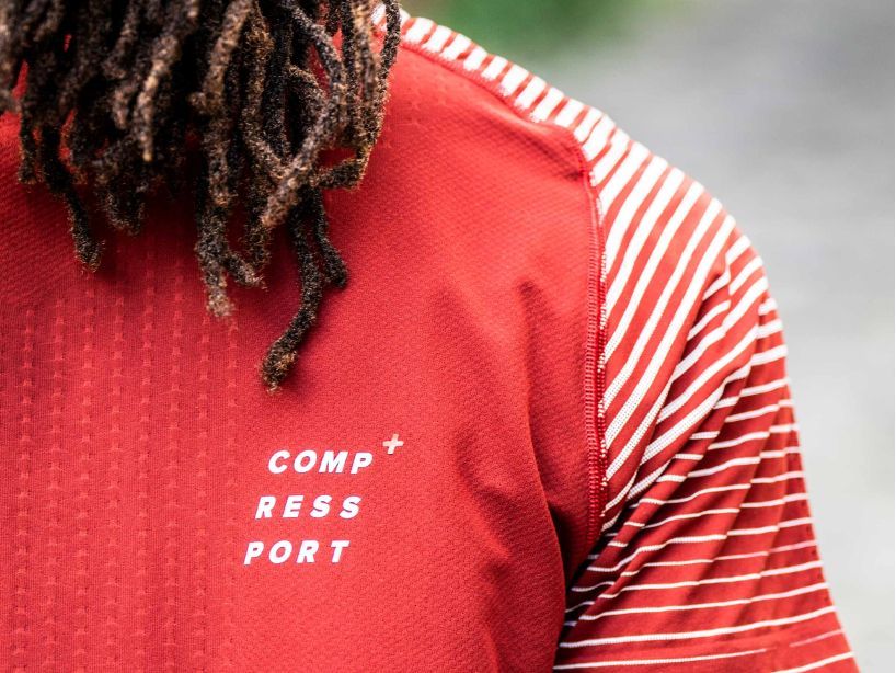 Áo chạy bộ Nam Compressport Performance SS Tshirt - SPD Apple/DK Cheddar