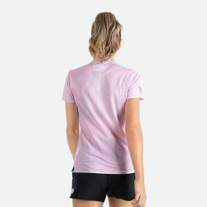 Áo Chạy Bộ Nữ Pressio Ārahi - Hồng (Pink/White)