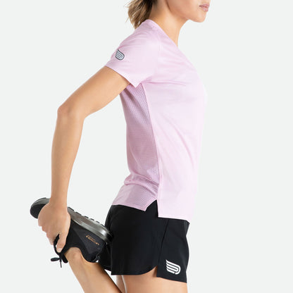 Áo Chạy Bộ Nữ Pressio Ārahi - Hồng (Pink/White)