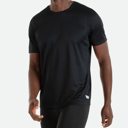 Áo Chạy Bộ Nam Pressio Hapai S/S - Đen (Black)